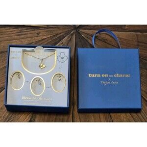 Blessed & Obsessed 14K Gold Dipped Interchangeable Charm Necklace Set